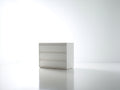 Commode - Panneaux de bois - 90 x 45 x 80 cm - Blanc - Style minimaliste