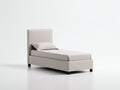 Lit simple - Tissu - 203 x 101 x 111 cm - Beige clair - Style minimaliste