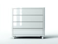 Commode - Panneaux de bois - 120 x 45 x 100 cm - Blanc - Style contemporain