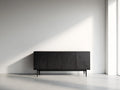Meuble d'entrée - Bois - Métal - 180 x 40 x 75 cm - Noir - Style contemporain