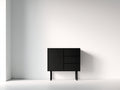 Meuble d'entrée - Bois - Métal - 100 x 40 x 80 cm - Noir - Style contemporain
