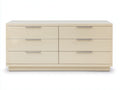 Commode - Panneaux de bois-Métal - 180 x 45 x 78 cm - Beige - Style contemporain