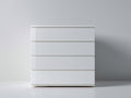 Commode - Panneaux de bois - 100 x 45 x 95 cm - Blanc - Style minimaliste