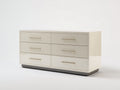 Commode - Panneaux de bois-Métal - 160 x 45 x 80 cm - Beige - Style contemporain